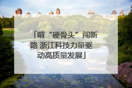 啃“硬骨头”闯新路 浙江科技力量驱动高质量发展