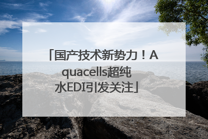 国产技术新势力！Aquacells超纯水EDI引发关注