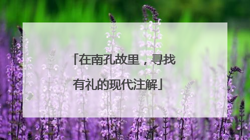 在南孔故里，寻找有礼的现代注解