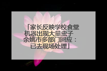 家长反映学校食堂机器出现大量虫子 余姚市多部门回应：已去现场处理
