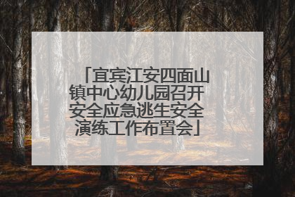 宜宾江安四面山镇中心幼儿园召开安全应急逃生安全演练工作布置会