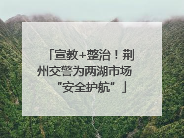 宣教+整治！荆州交警为两湖市场“安全护航”