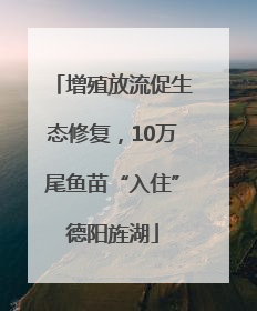 增殖放流促生态修复，10万尾鱼苗“入住”德阳旌湖