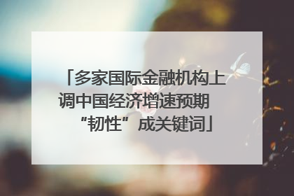 多家国际金融机构上调中国经济增速预期 “韧性”成关键词
