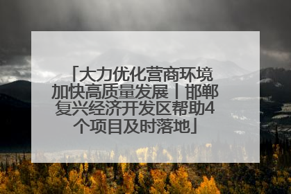 大力优化营商环境 加快高质量发展丨邯郸复兴经济开发区帮助4个项目及时落地