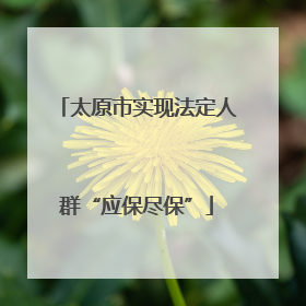 太原市实现法定人群“应保尽保”