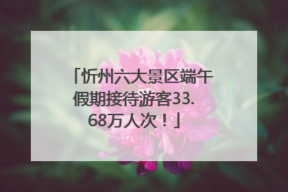 忻州六大景区端午假期接待游客33.68万人次！