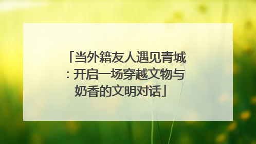 当外籍友人遇见青城：开启一场穿越文物与奶香的文明对话