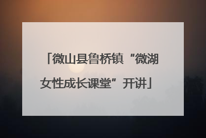 微山县鲁桥镇“微湖女性成长课堂”开讲