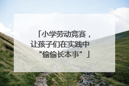 小学劳动竞赛，让孩子们在实践中“偷偷长本事”