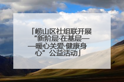 崂山区社组联开展“新阶层·在基层——暖心关爱·健康身心”公益活动