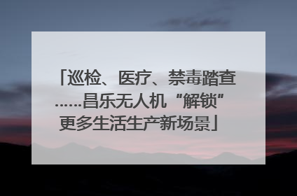 巡检、医疗、禁毒踏查……昌乐无人机“解锁”更多生活生产新场景