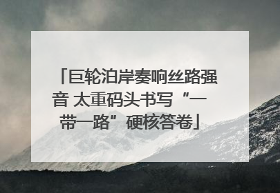 巨轮泊岸奏响丝路强音 太重码头书写“一带一路”硬核答卷