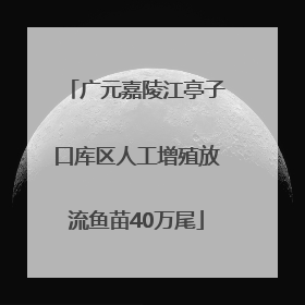 广元嘉陵江亭子口库区人工增殖放流鱼苗40万尾