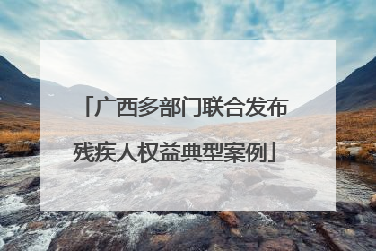 广西多部门联合发布残疾人权益典型案例