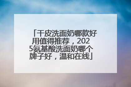 干皮洗面奶哪款好用值得推荐，2025氨基酸洗面奶哪个牌子好，温和在线