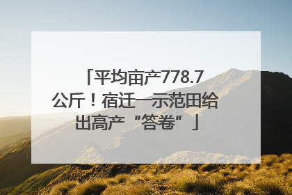 平均亩产778.7公斤！宿迁一示范田给出高产“答卷”