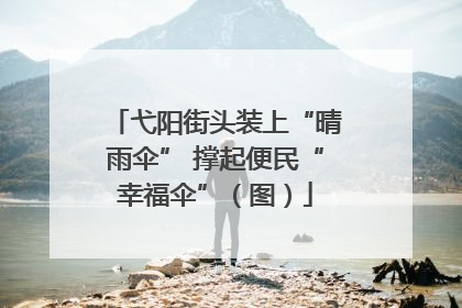 弋阳街头装上“晴雨伞” 撑起便民“幸福伞”（图）