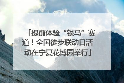 提前体验“银马”赛道！全国徒步联动日活动在宁夏花博园举行