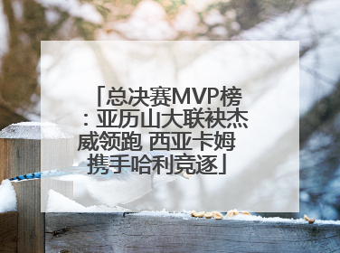 总决赛MVP榜：亚历山大联袂杰威领跑 西亚卡姆携手哈利竞逐