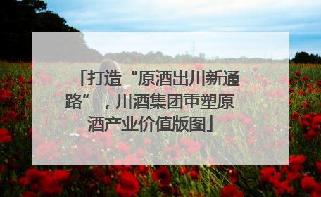 打造“原酒出川新通路”，川酒集团重塑原酒产业价值版图