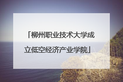 柳州职业技术大学成立低空经济产业学院
