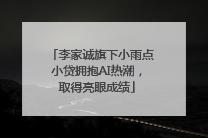 李家诚旗下小雨点小贷拥抱AI热潮，取得亮眼成绩