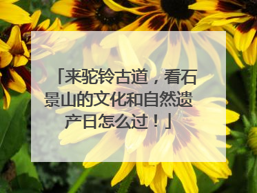 来驼铃古道，看石景山的文化和自然遗产日怎么过！