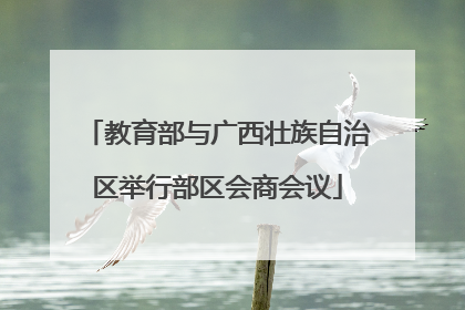 教育部与广西壮族自治区举行部区会商会议