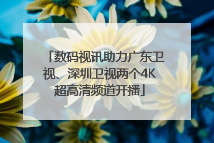 数码视讯助力广东卫视、深圳卫视两个4K超高清频道开播