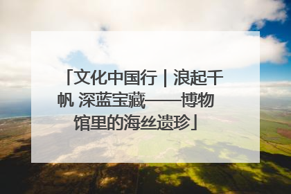 文化中国行｜浪起千帆 深蓝宝藏——博物馆里的海丝遗珍