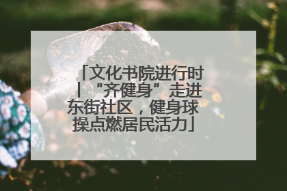 文化书院进行时丨“齐健身”走进东街社区，健身球操点燃居民活力