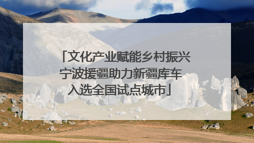 文化产业赋能乡村振兴 宁波援疆助力新疆库车入选全国试点城市