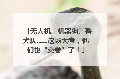 无人机、机器狗、警犬队……这场大考，他们也“交卷”了！