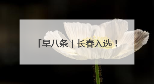 早八条丨长春入选！我国新增19个国家骨干冷链物流基地／长春雷锋车队连续25年免费接送考生