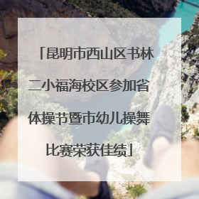 昆明市西山区书林二小福海校区参加省体操节暨市幼儿操舞比赛荣获佳绩