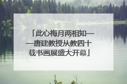 此心梅月两相知——唐建教授从教四十载书画展盛大开幕