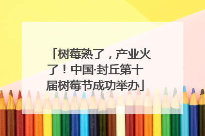 树莓熟了，产业火了！中国·封丘第十届树莓节成功举办