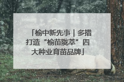 榆中新先事｜多措打造“榆苗陇萃”四大种业育苗品牌