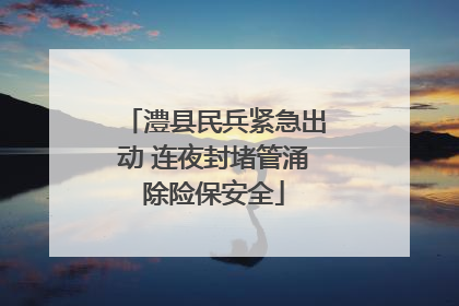 澧县民兵紧急出动 连夜封堵管涌除险保安全