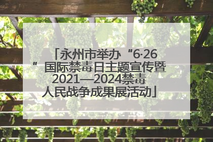 永州市举办“6·26”国际禁毒日主题宣传暨2021—2024禁毒人民战争成果展活动