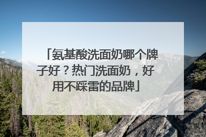 氨基酸洗面奶哪个牌子好？热门洗面奶，好用不踩雷的品牌
