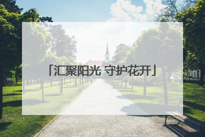 汇聚阳光 守护花开