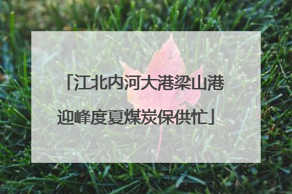 江北内河大港梁山港迎峰度夏煤炭保供忙