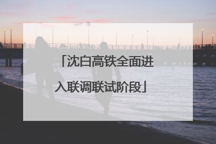 沈白高铁全面进入联调联试阶段