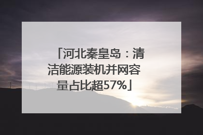 河北秦皇岛：清洁能源装机并网容量占比超57%