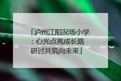 泸州江阳况场小学：心光点亮成长路 研讨共筑向未来