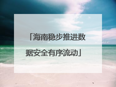 海南稳步推进数据安全有序流动