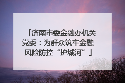 济南市委金融办机关党委：为群众筑牢金融风险防控“护城河”