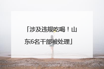 涉及违规吃喝！山东6名干部被处理